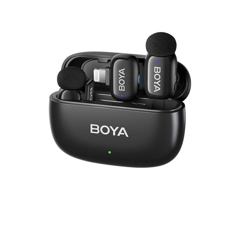 BOYA miniワイヤレスマイク Type C 2TX+1RX 黒 Amazon.co.jp: BOYA miniワイヤレスマイク【超ミニ360°集音
