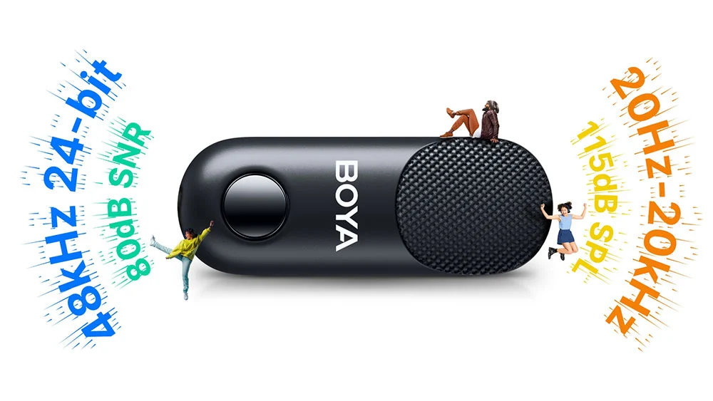 Though compact and mini-size, BOYA Magic delivers studio-grade sound quality.