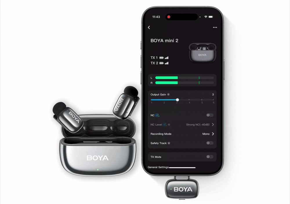 BOYA mini 2 app control