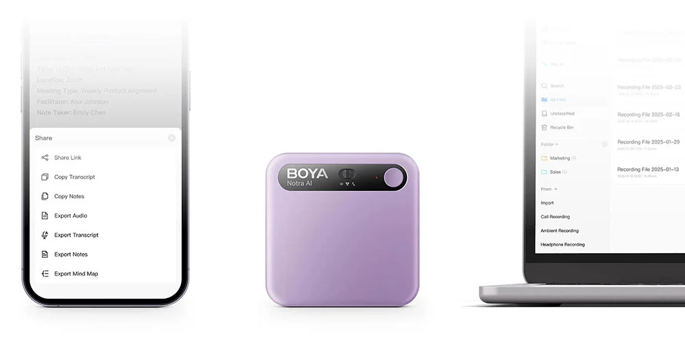BOYA Notra AI Voice Recorder